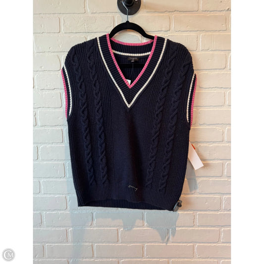 Vest Sweater By Talbots In Navy, Size: Mp