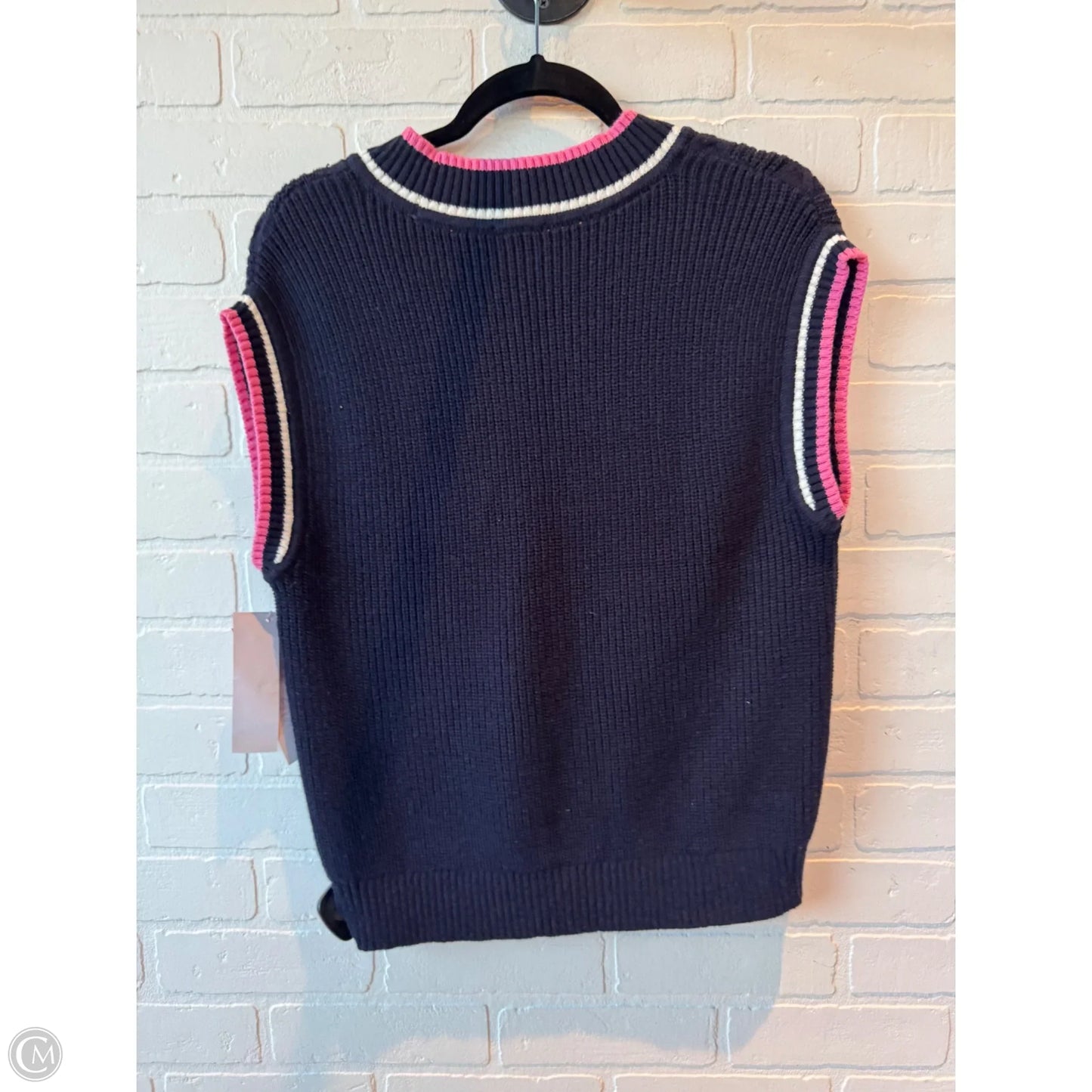 Vest Sweater By Talbots In Navy, Size: Mp