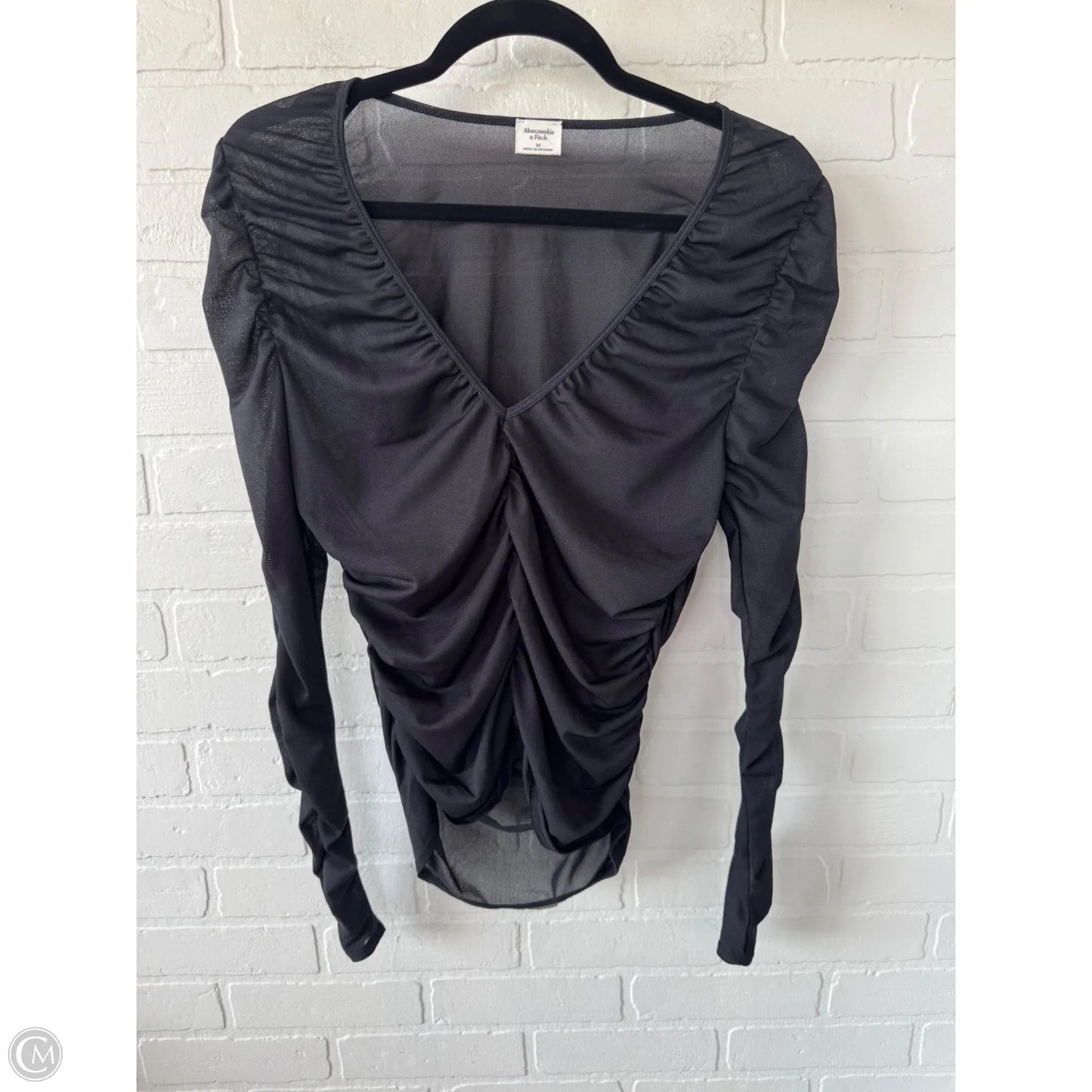Top Long Sleeve By Abercrombie And Fitch In Black, Size: M