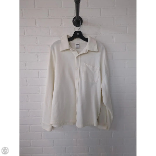 Jacket Shirt By Pink In Cream, Size: S