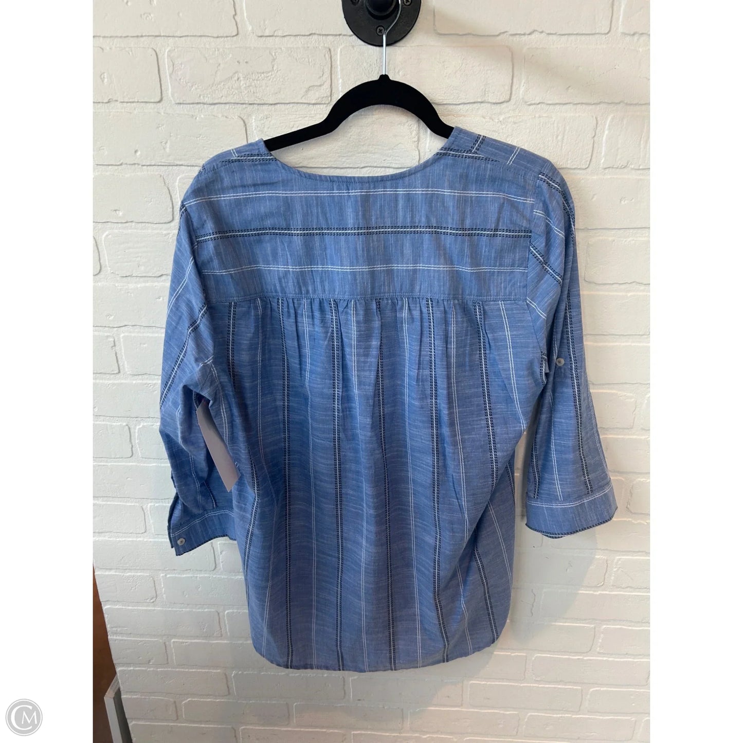 Top Long Sleeve By Nine West Apparel In Blue, Size: L