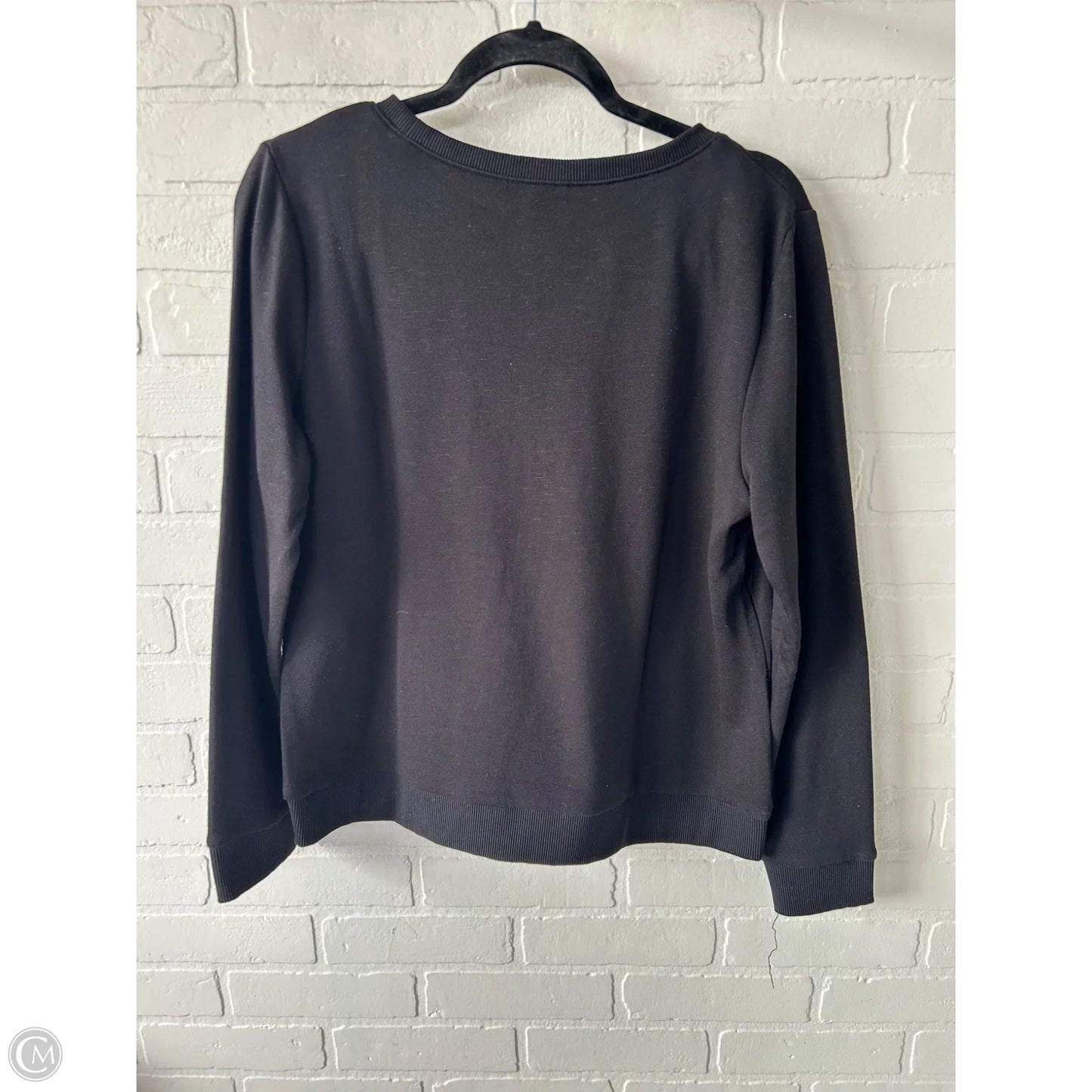 Sweater By Inc In Black & Silver, Size: L