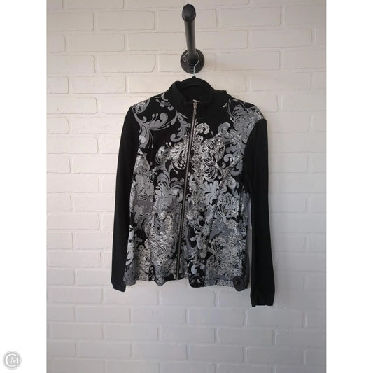 Jacket Other By Zenergy By Chicos In Black & Grey, Size: M