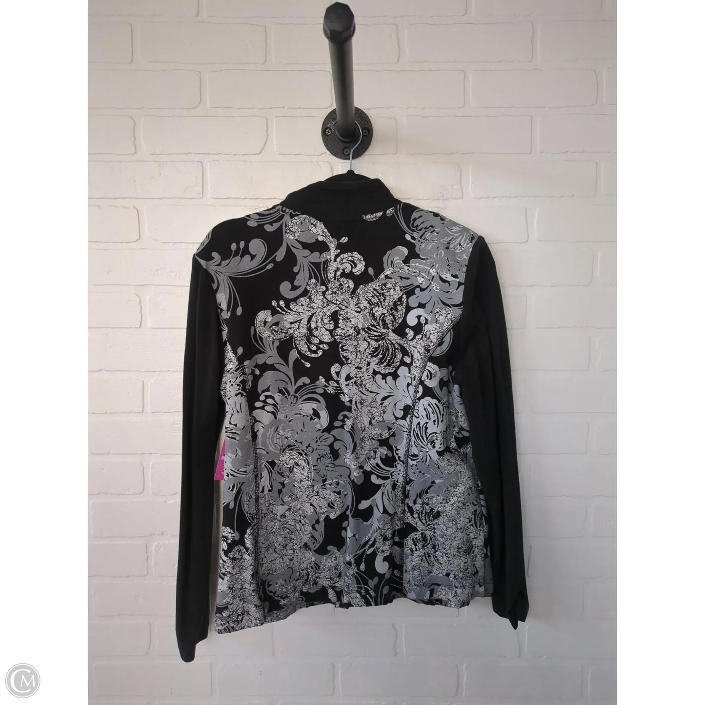 Jacket Other By Zenergy By Chicos In Black & Grey, Size: M