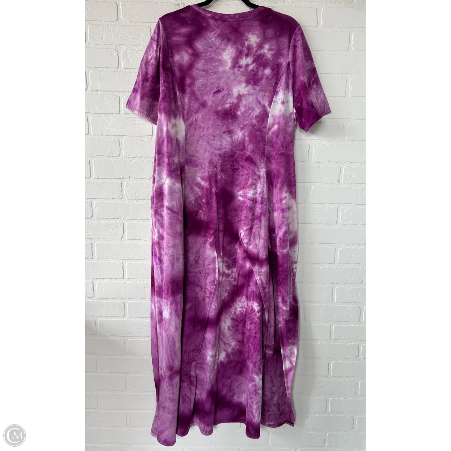 Dress Casual Maxi By Catherines In Purple & White, Size: 1x