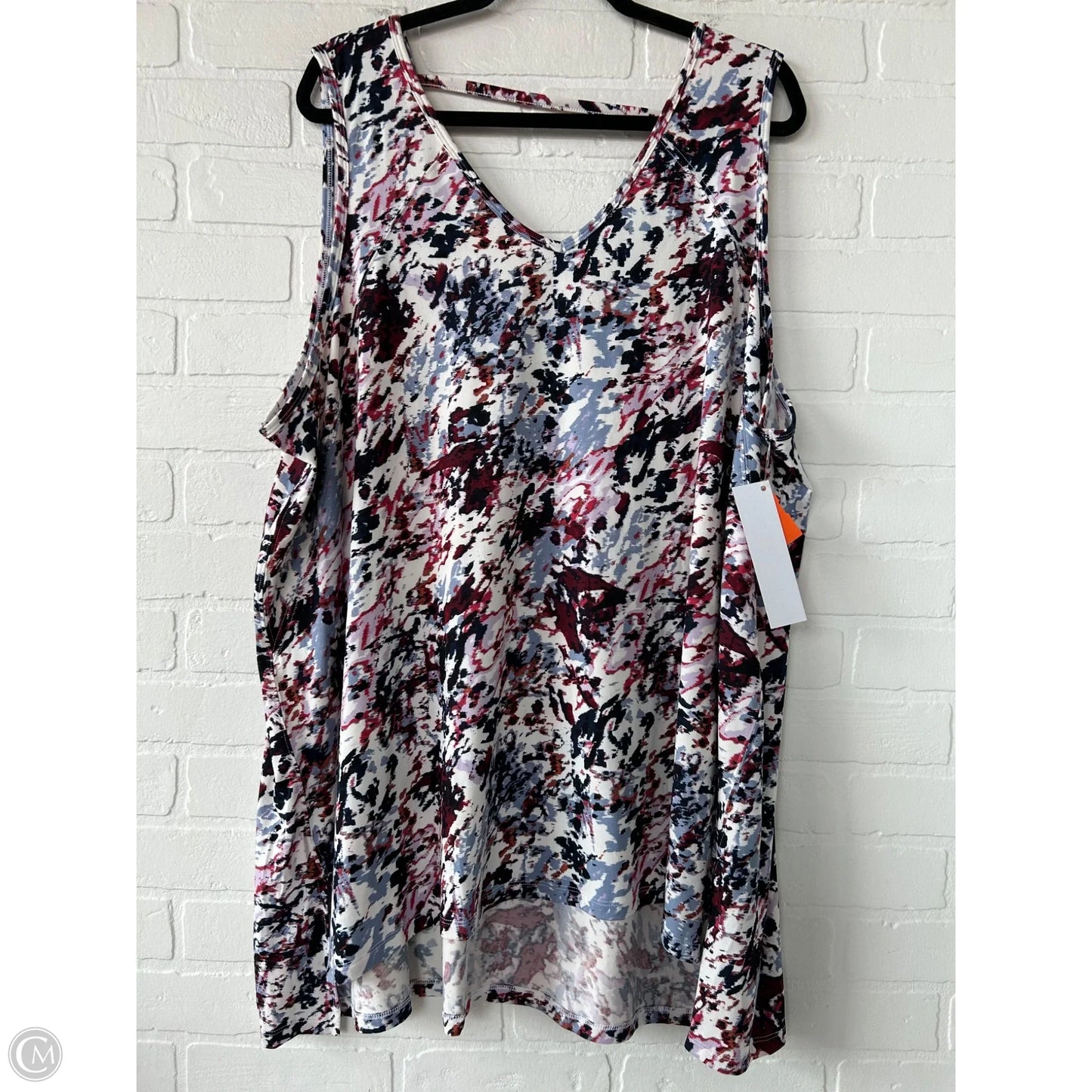 Top Sleeveless Basic By Lane Bryant In Blue & Cream, Size: 4x