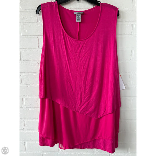 Top Sleeveless By Catherines In Pink, Size: 1x