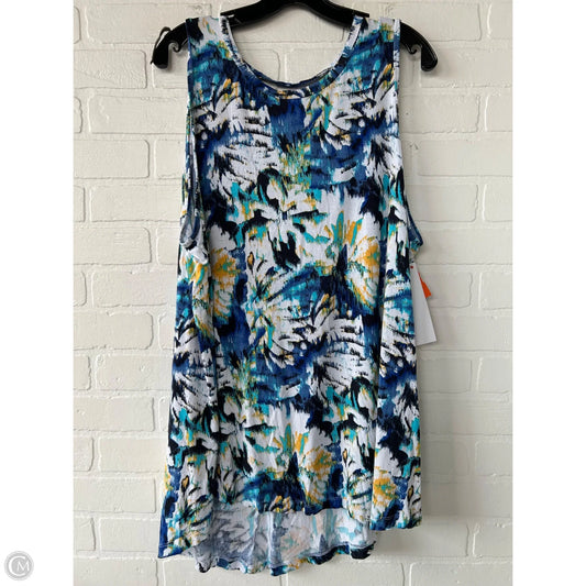Top Sleeveless Basic By Lane Bryant In Blue & White, Size: 3x