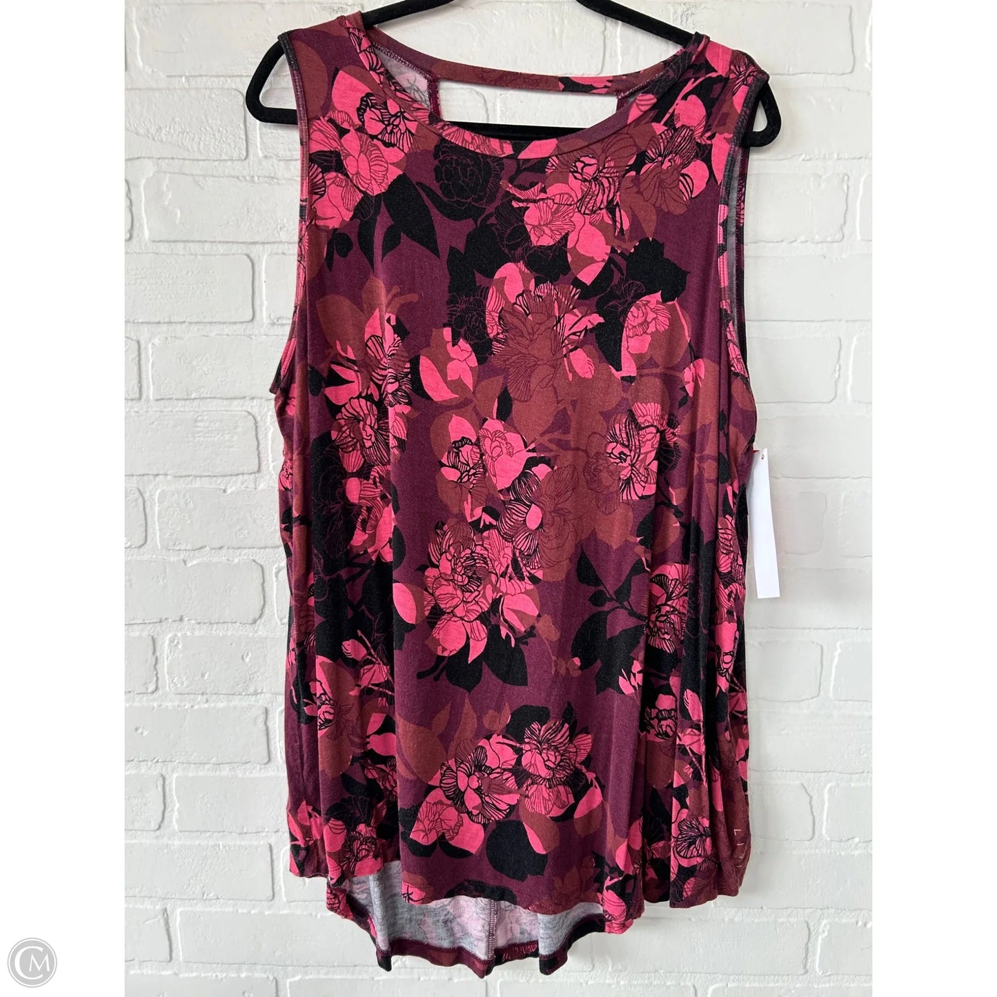 Top Sleeveless Basic By Lane Bryant In Red & Tan, Size: 1x