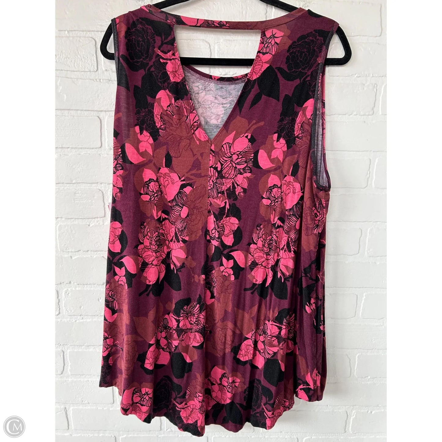 Top Sleeveless Basic By Lane Bryant In Red & Tan, Size: 1x