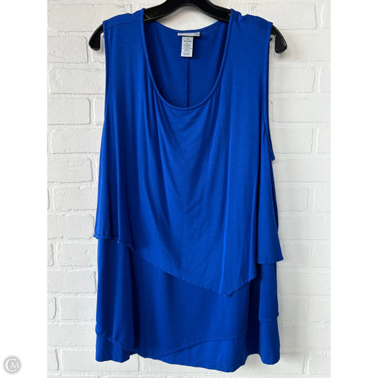 Top Sleeveless By Catherines In Blue, Size: 1x