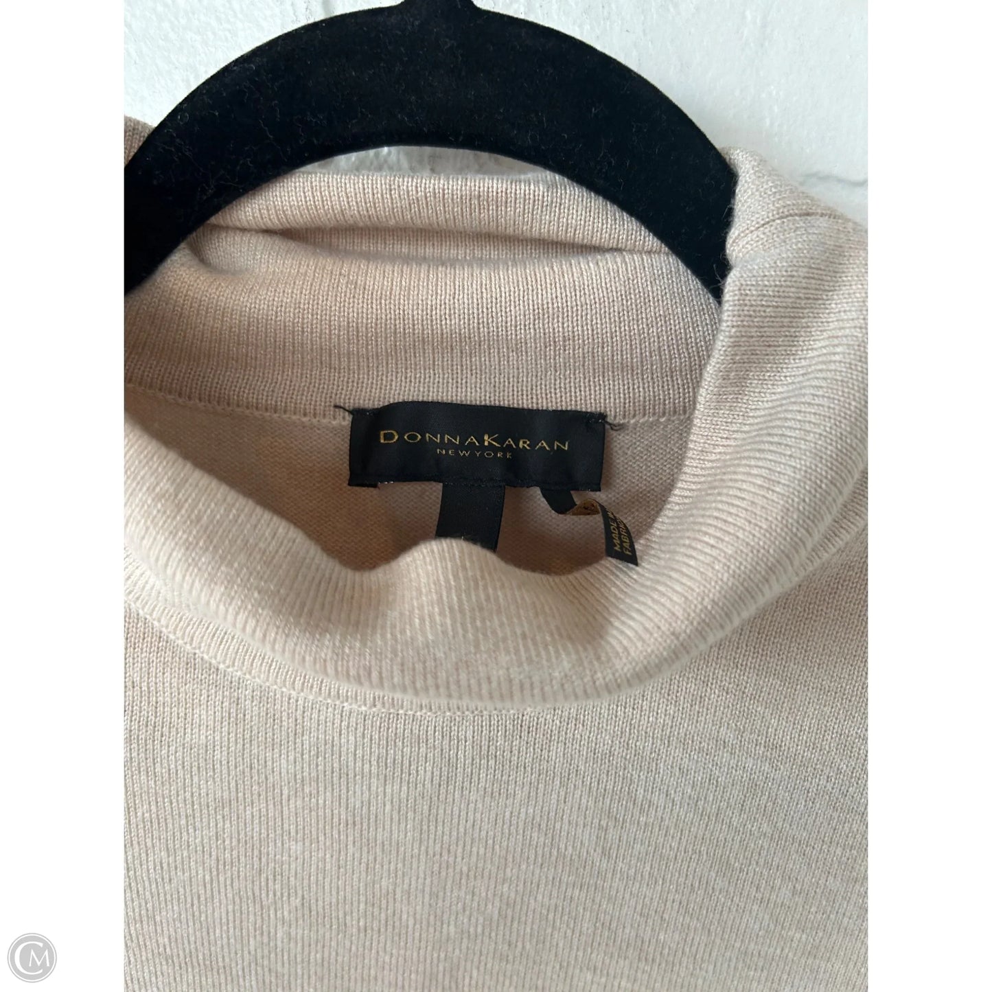 Sweater By Donna Karan In Beige, Size: L