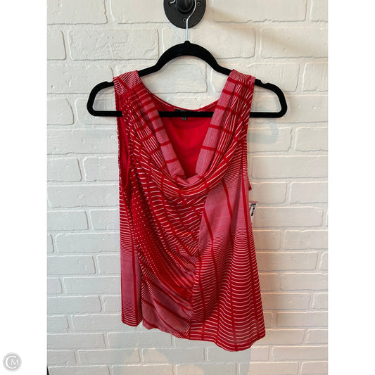 Top Sleeveless By Clothes Mentor In Red & White, Size: Xl