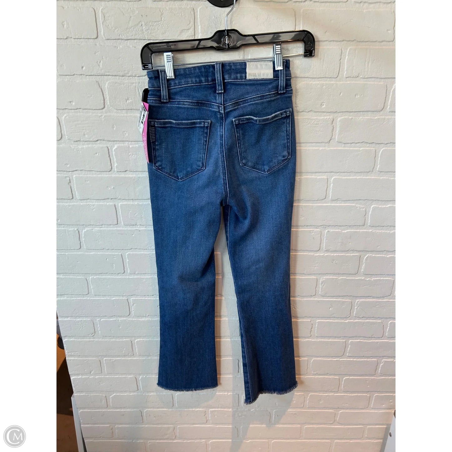 Jeans Boot Cut By Paige In Blue Denim, Size: 0