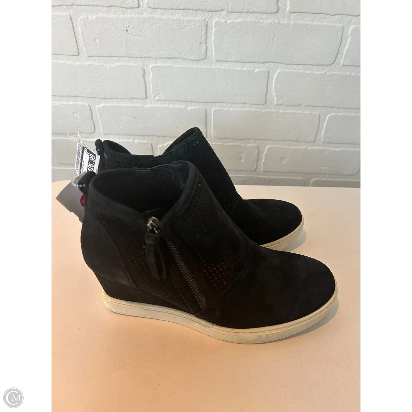 Shoes Heels Wedge By Sofft In Black, Size: 9.5