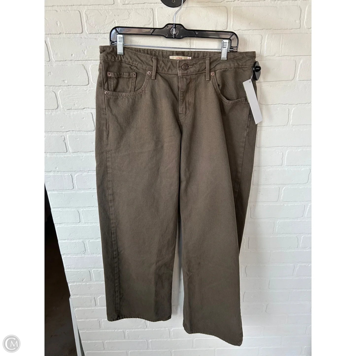 Jeans Wide Leg By Levis In Brown, Size: 14