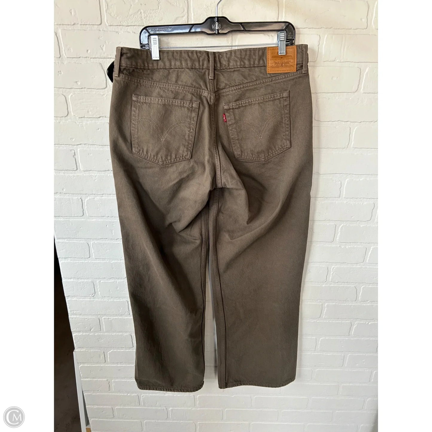 Jeans Wide Leg By Levis In Brown, Size: 14