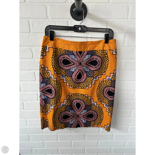 Skirt Mini & Short By Maeve In Black & Orange, Size: 10