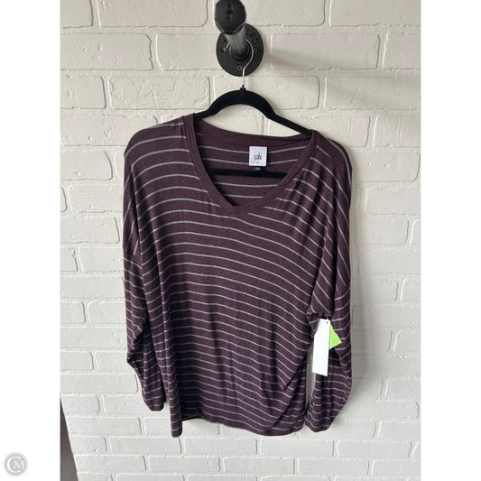 Top Long Sleeve Basic By Cabi In Purple, Size: M