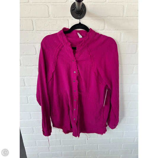 Top Long Sleeve By Zenana Outfitters In Pink, Size: S