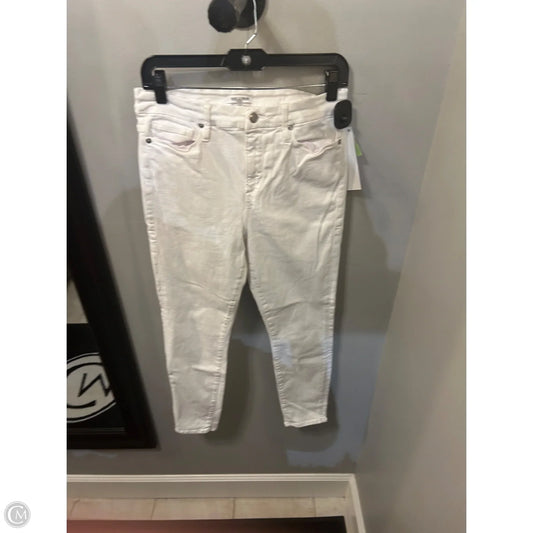 Jeans Skinny By Good American In White, Size: 12