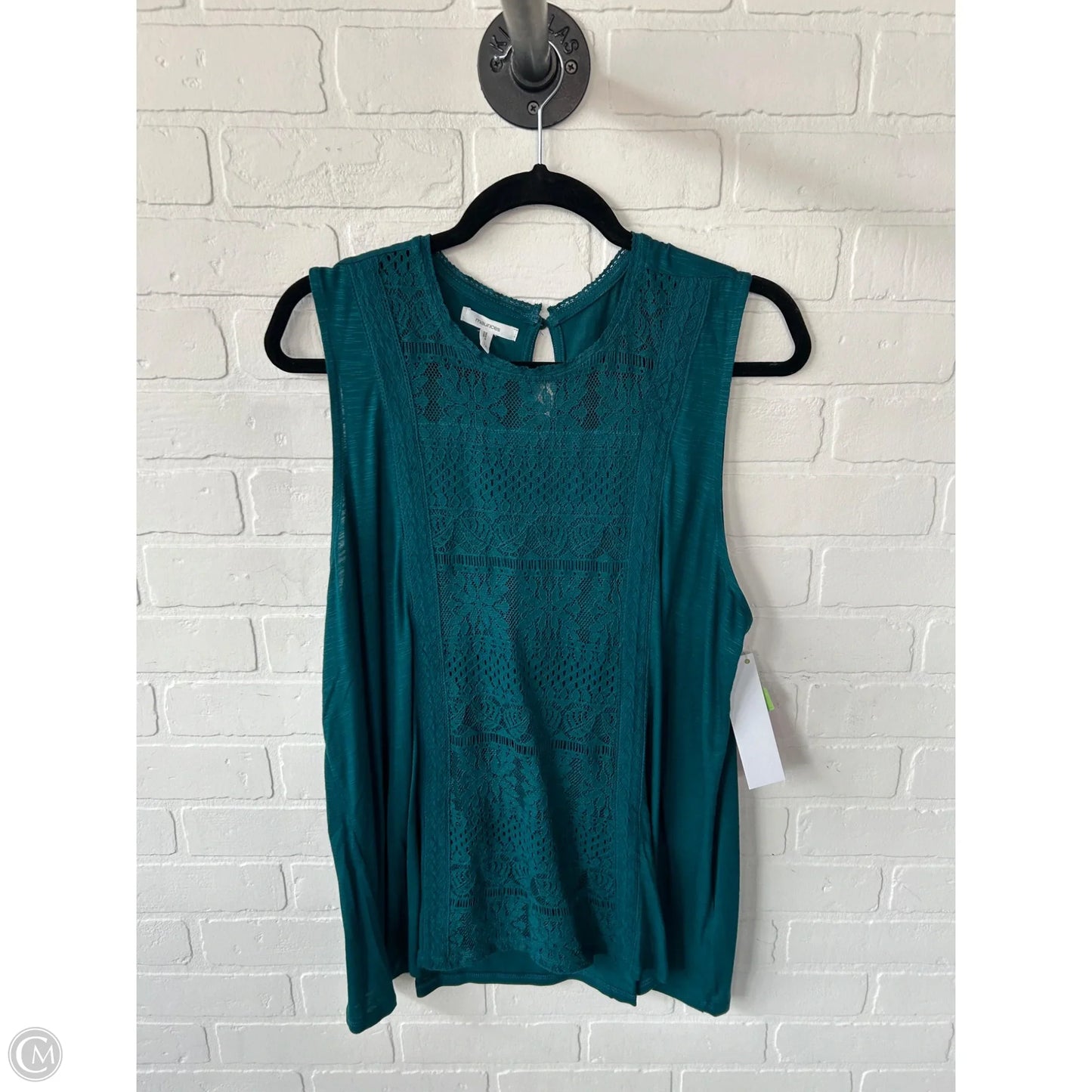 Top Sleeveless By Maurices In Teal, Size: 1x