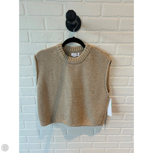 Vest Sweater By Velvet In Tan, Size: Xl
