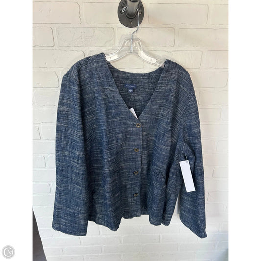 Blazer By Pure Jill In Blue, Size: 2x