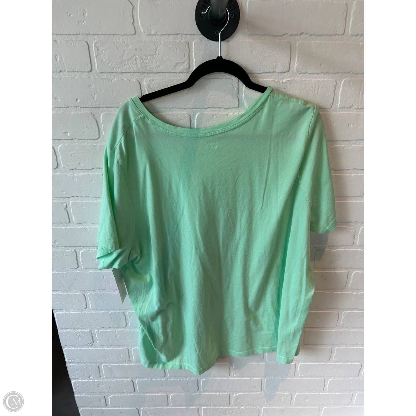 Top Short Sleeve Basic By Lands End In Green, Size: 3x