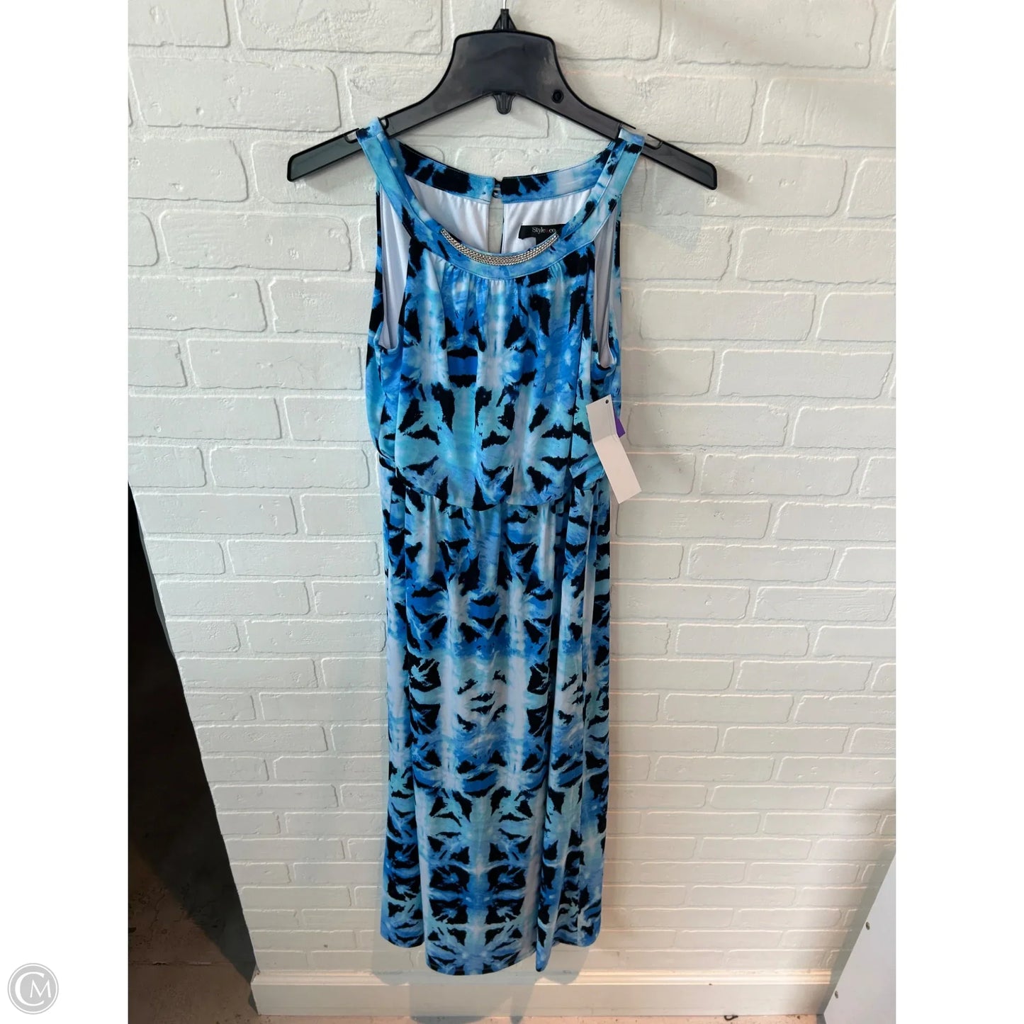 Dress Casual Maxi By Style And Company In Black & Blue, Size: Xs