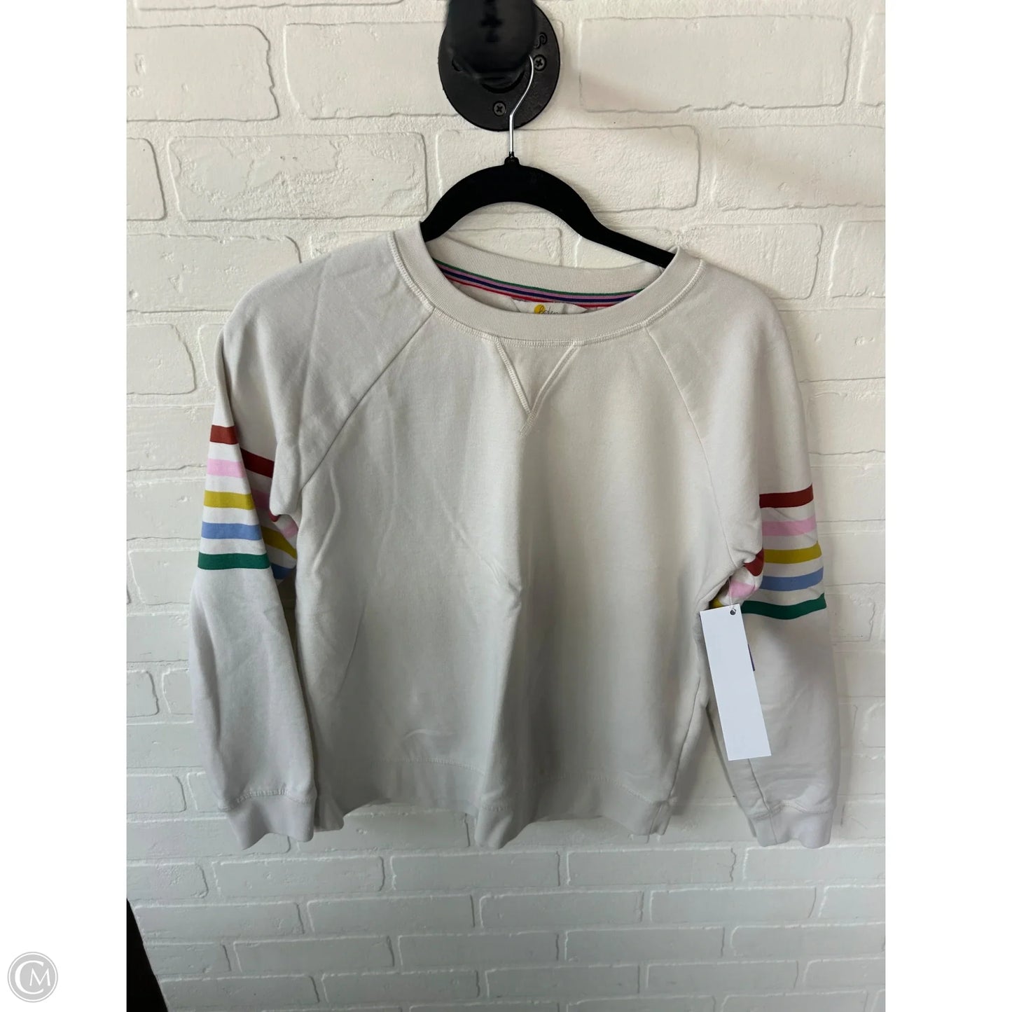 Sweatshirt Crewneck By Boden In Cream, Size: S