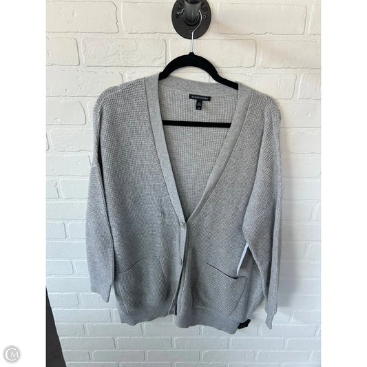 Sweater Cardigan By Eileen Fisher In Grey, Size: L
