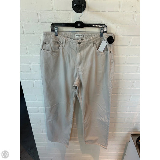 Jeans Straight By Abercrombie And Fitch In Beige, Size: 16
