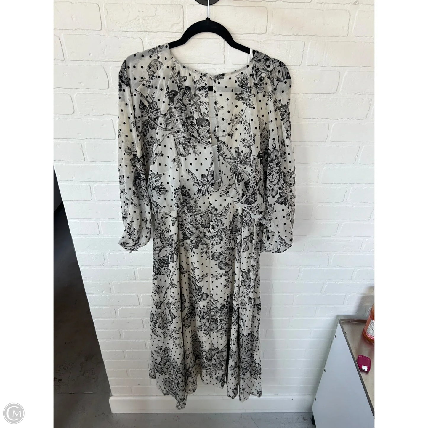 Dress Casual Maxi By Asos In Black & Cream, Size: M