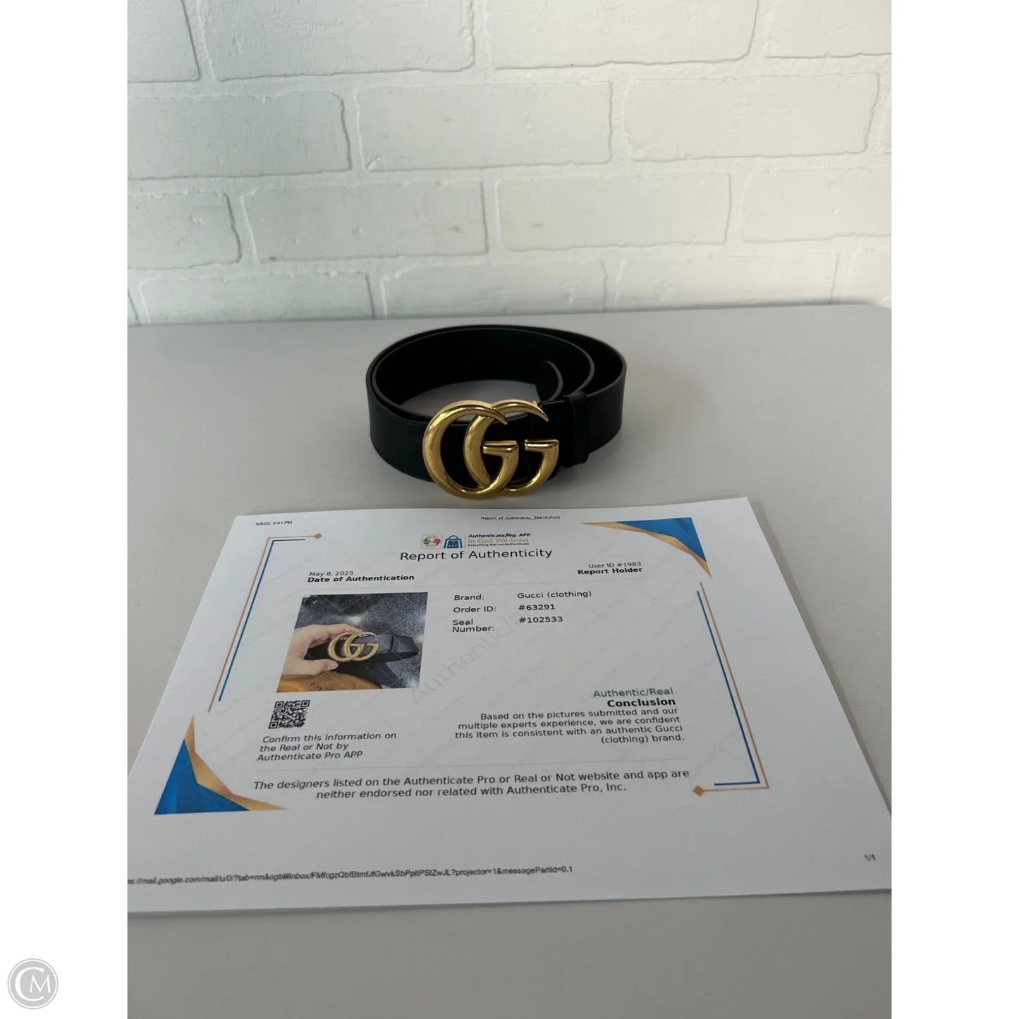 Belt Luxury Designer By Gucci
