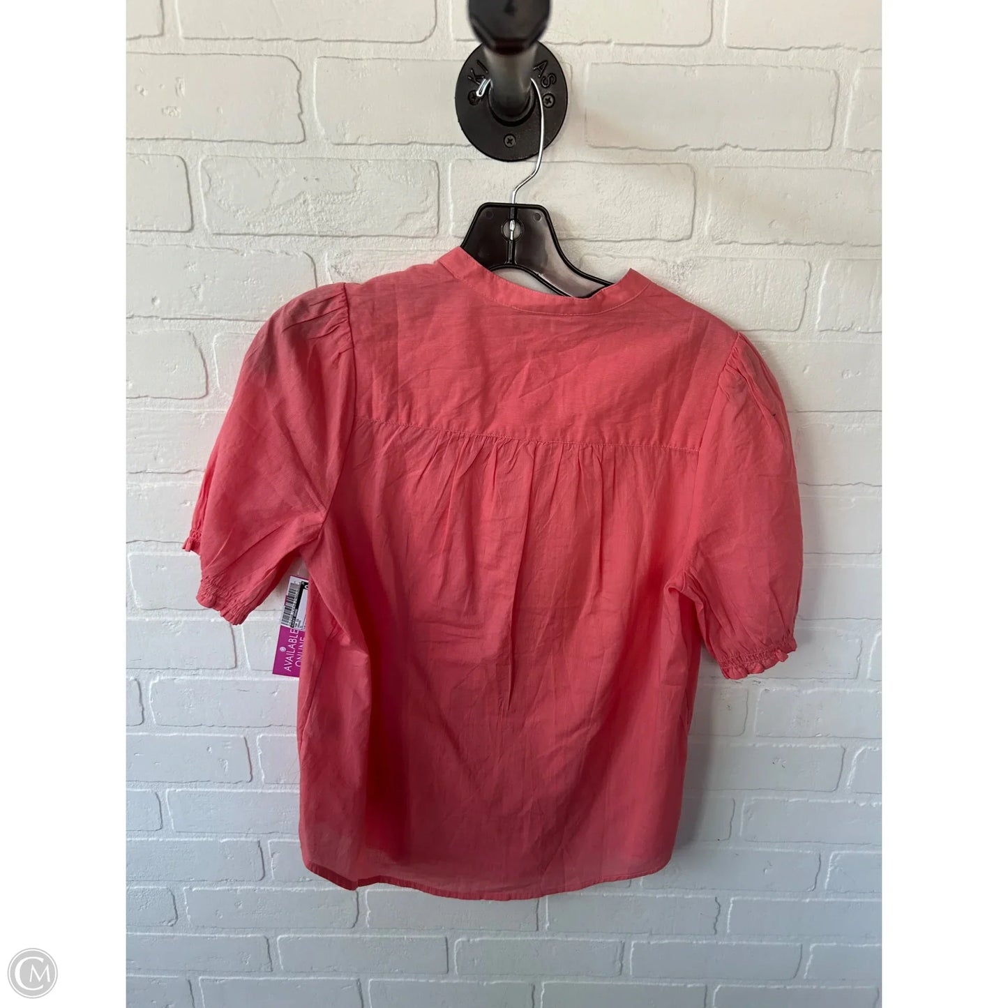 Top Short Sleeve By Lucky Brand In Orange, Size: Xs