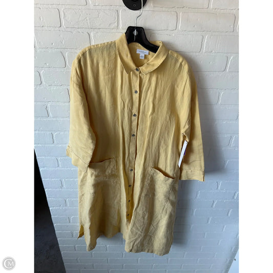 Dress Casual Midi By J. Jill In Yellow, Size: M