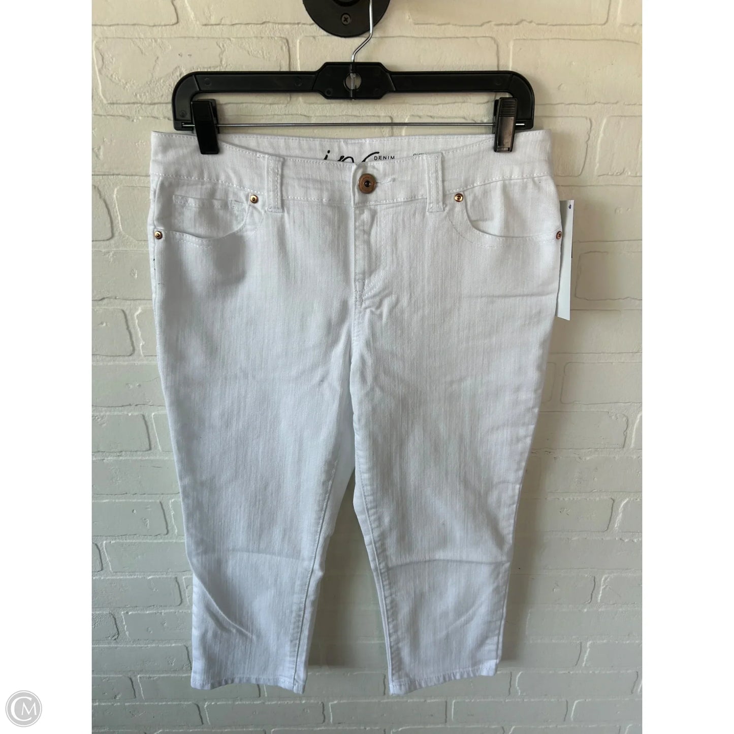 Jeans Cropped By Inc In White, Size: 10p