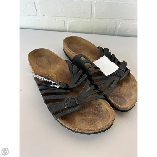Sandals Flats By Birkenstock In Black, Size: 10.5
