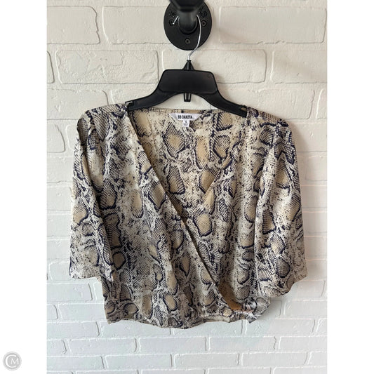 Top Short Sleeve By Bb Dakota In Black & Cream, Size: S