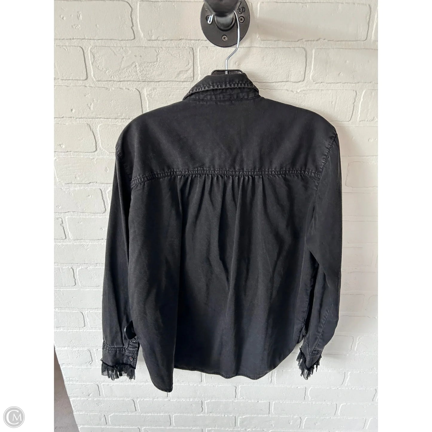 Top Long Sleeve By Pilcro In Black, Size: S