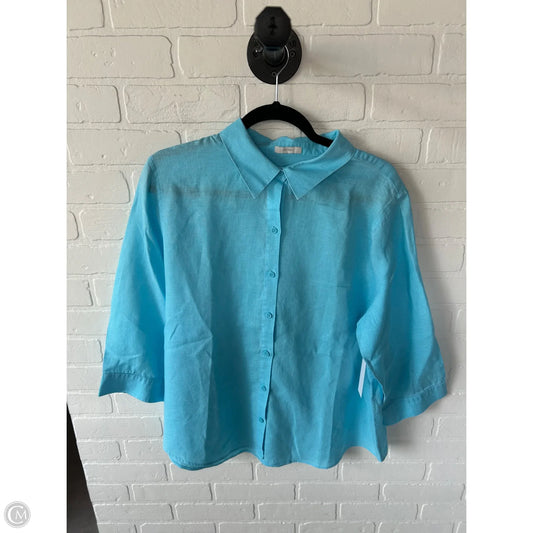 Top Long Sleeve By Chicos In Blue, Size: Xl