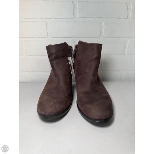 Boots Ankle Heels By Ecco In Brown, Size: 8