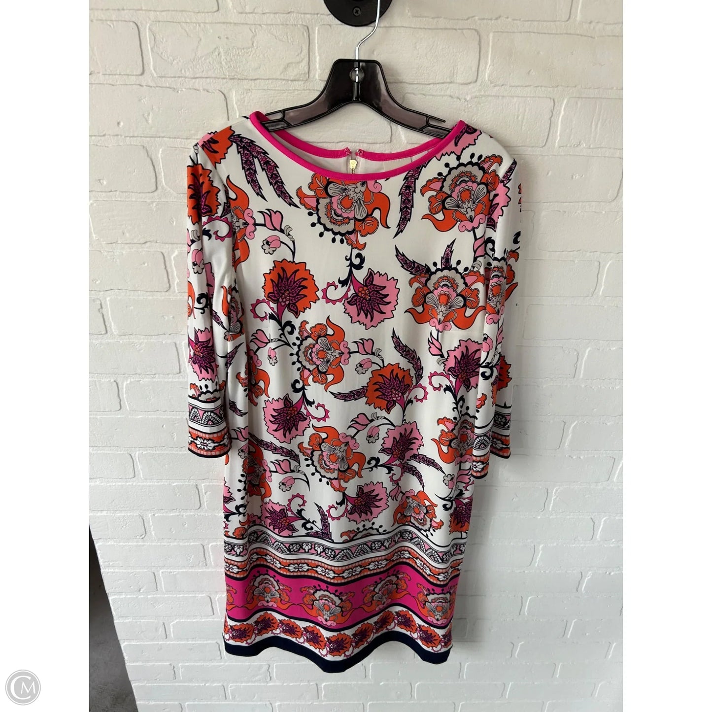 Dress Work By Chicos In Pink & White, Size: M