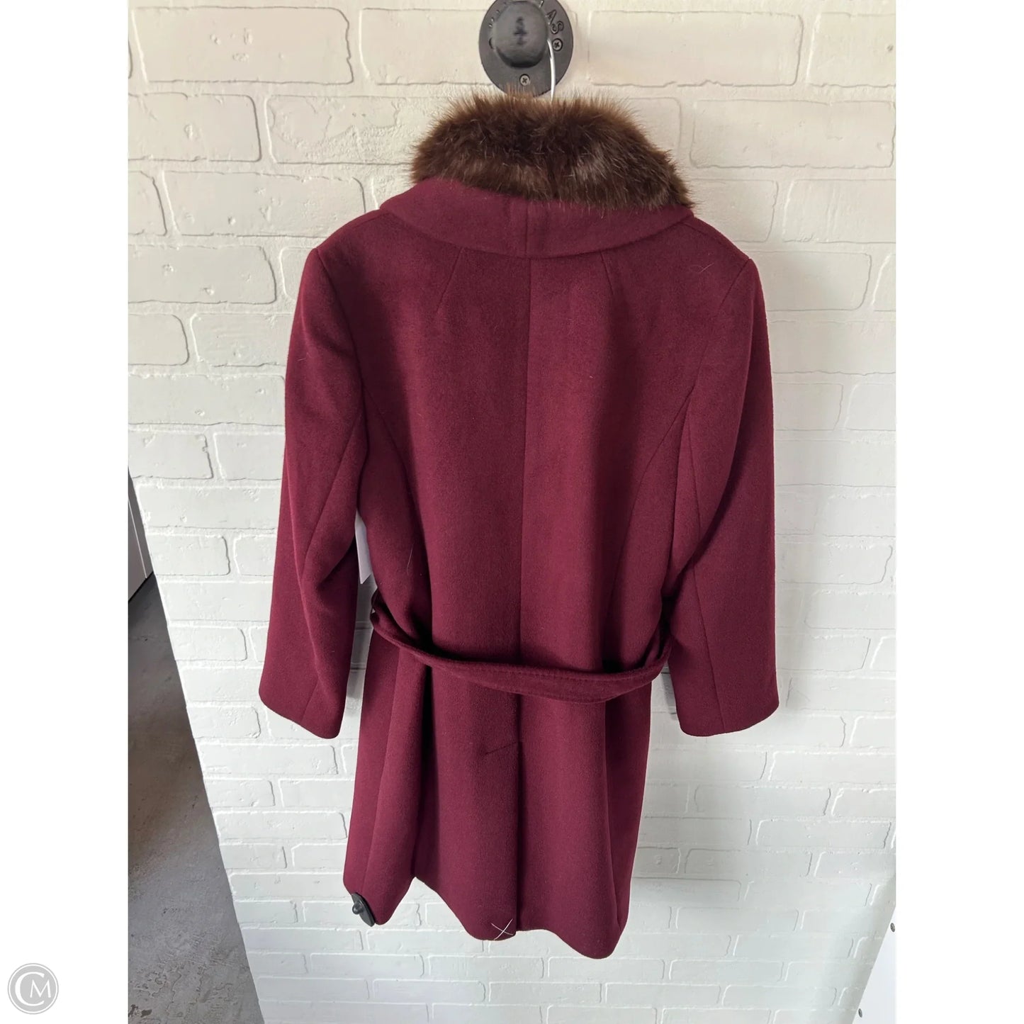 Coat Wool By Talbots In Maroon, Size: Mp