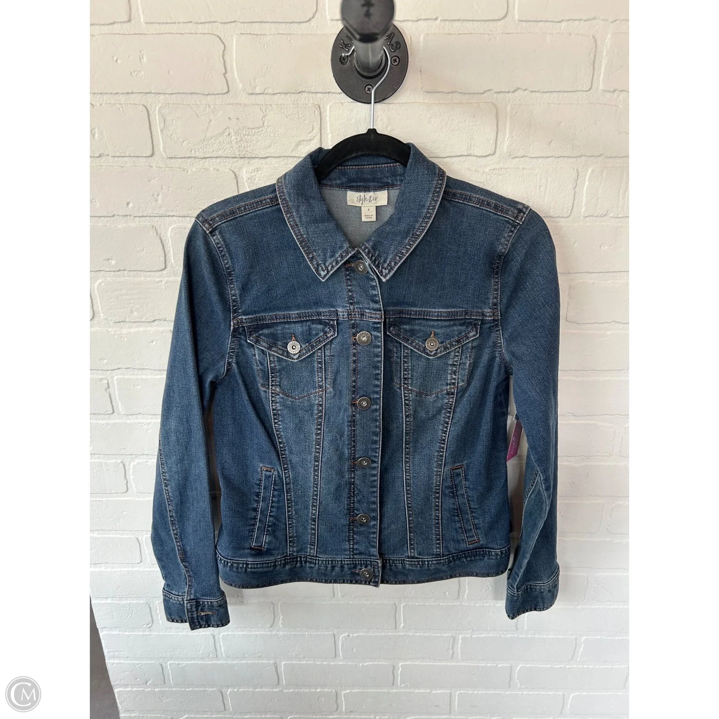Jacket Denim By Style And Company In Blue Denim, Size: S