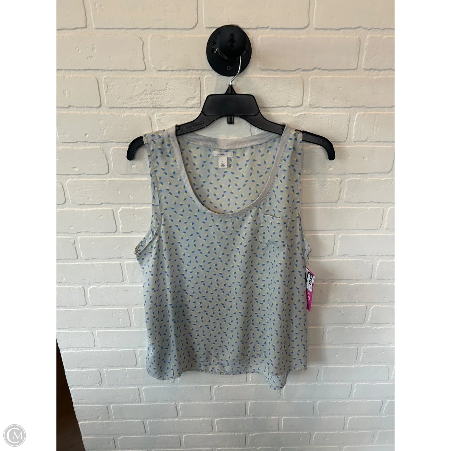 Top Sleeveless By Caslon In Grey, Size: L