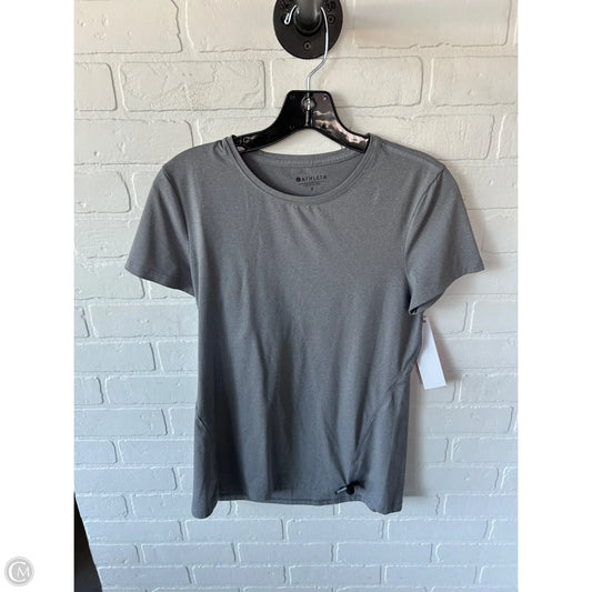 Athletic Top Short Sleeve By Athleta In Grey, Size: S