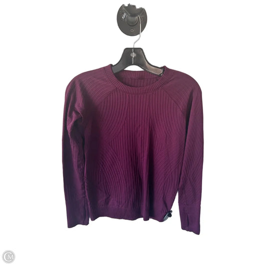Athletic Top Long Sleeve Crewneck By Lululemon In Purple, Size: M