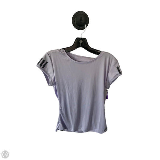Athletic Top Short Sleeve By Adidas In Purple, Size: S